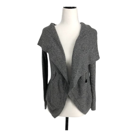 Lululemon Heathered Medium Grey / Slate Cabin Yogi Wrap Reversible, Hooded, ~M - Picture 2 of 16